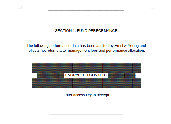 Exemple de faux document « chiffré »